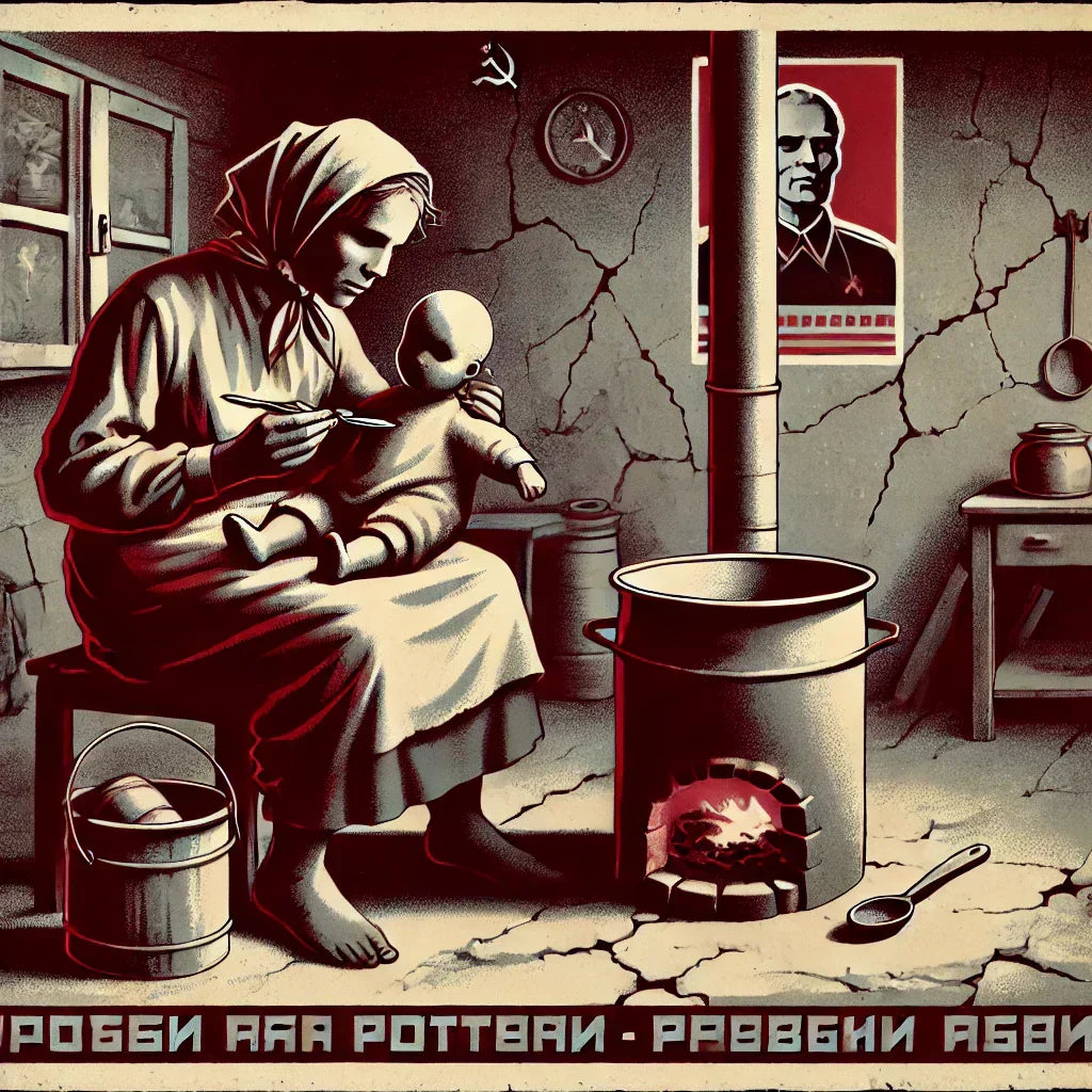 illustration of a soviet poster